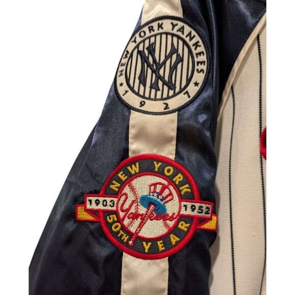 VTG New York Yankees 1927 & 1952 World Series Champions Pinstripe Jkt Women's L - Picture 5 of 10